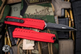 Microtech Cypher II OTF Automatic Knife Red Aluminum 3.5" M390 Dagger Black 1242-1RD